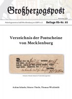 Achim Schade Günther Theile Thomas Wickboldt Verzeichnis der Postscheine von Mecklenburg